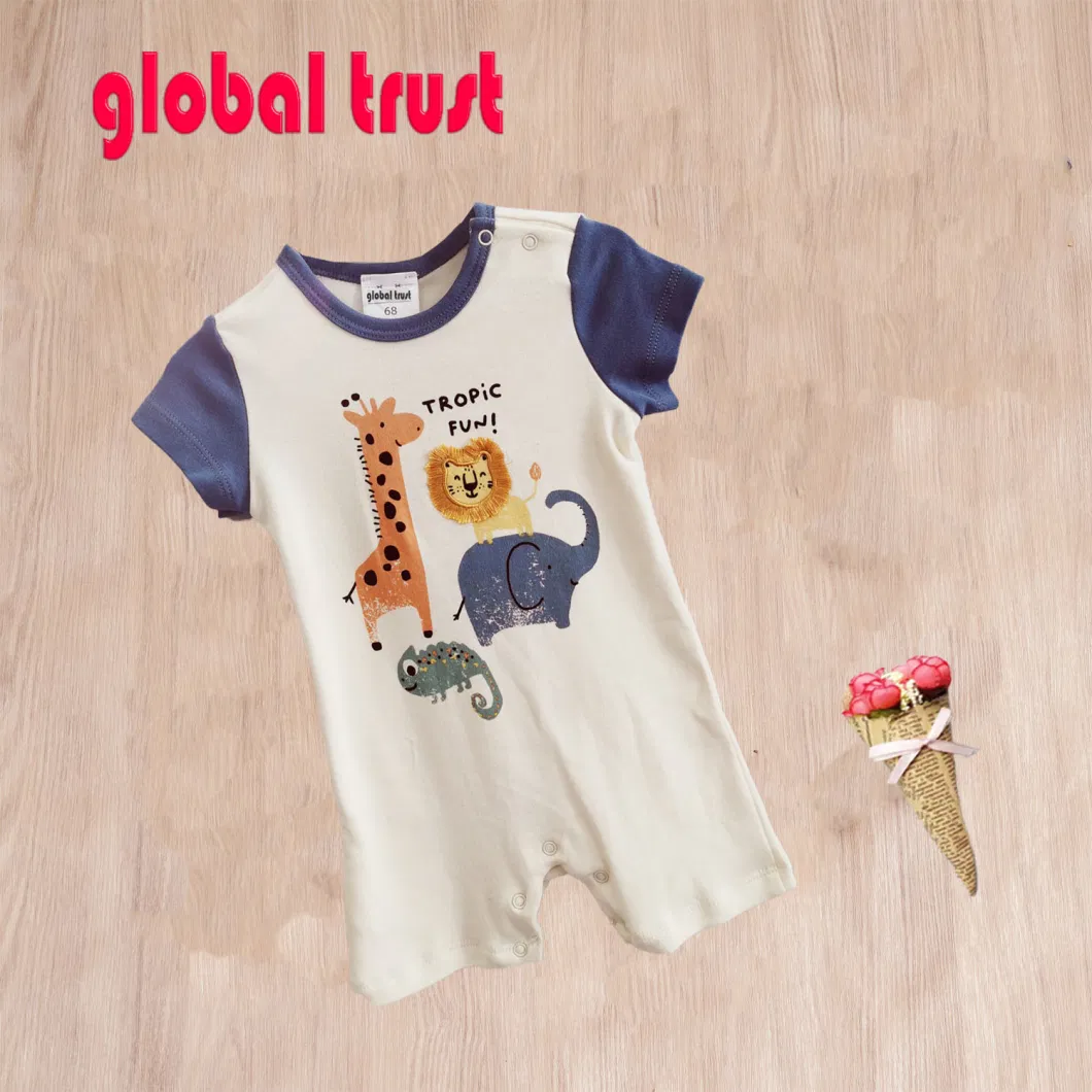 Hot Selling Boys′ Baby Newborn Infant Cartoon Bodysuit Baby Clothes Romper Boy 100% Cotton