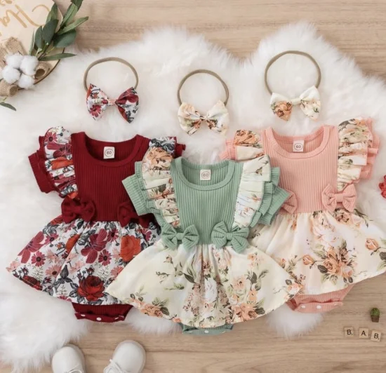 30 vestido de saia de menina fofo estilo mais novo Qhgs8006