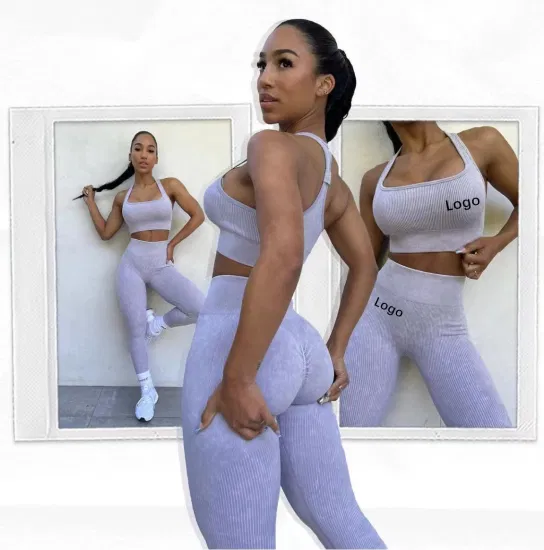 Xsunwing atacado personalizado fatos de treino feminino outono roupas colheita superior sem mangas duas peças conjunto calças yoga esportes wear sexy conjuntos de yoga