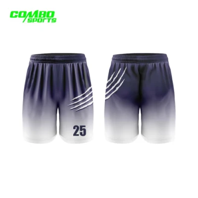 Shorts de basquete masculino masculinos de malha em branco liso para treino respirável personalizado